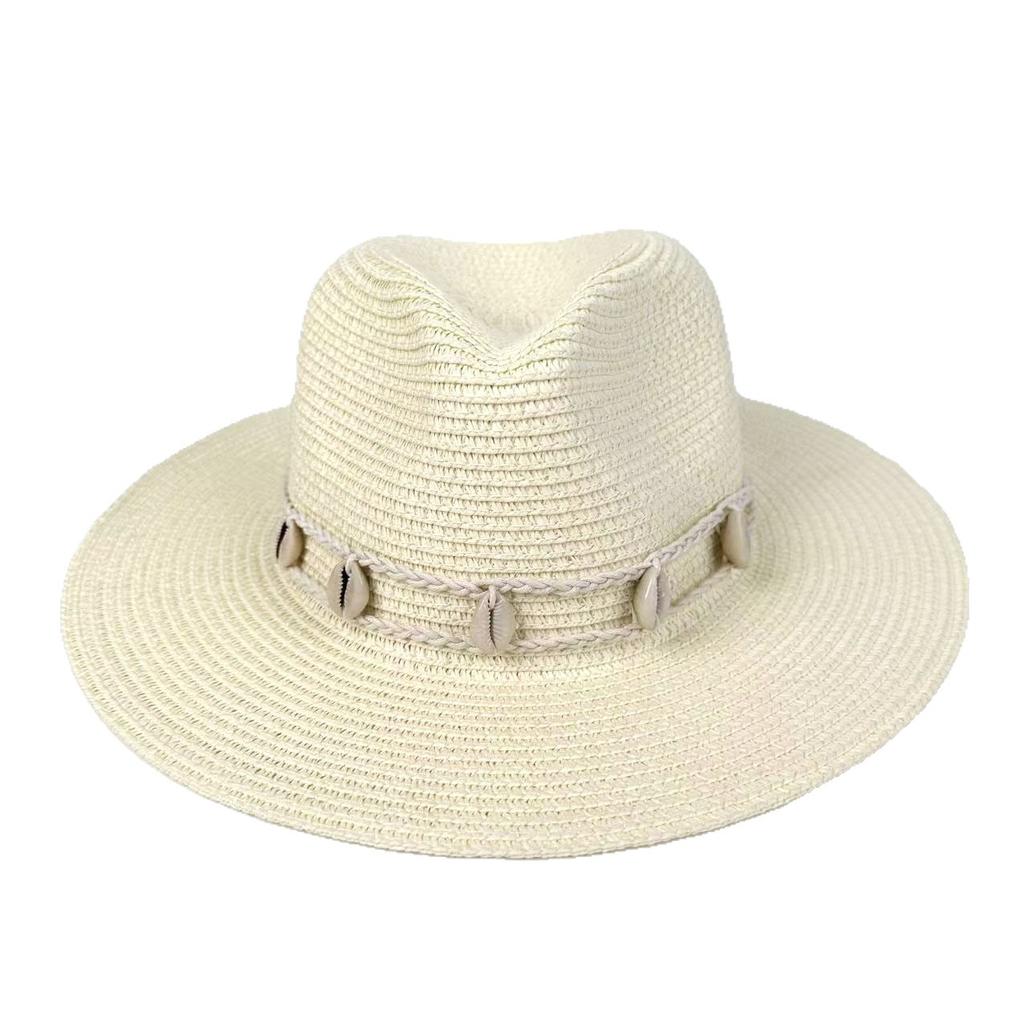 Summer Men's and Women's Sunshade Sunscreen Straw Hat Ethnic Style Fashion Top Hat Retro Bohemian Jazz Hat Sun Hat