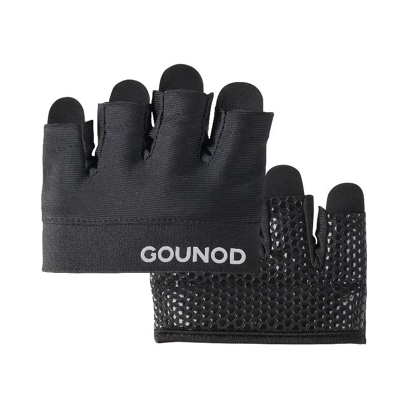 

Breathable Thin Unique Design Half-Finger Fitness Gloves | 1 Pair for Women & Men, Palm Dumbbell Grips for Yoga, Gym, Workout XL чорний