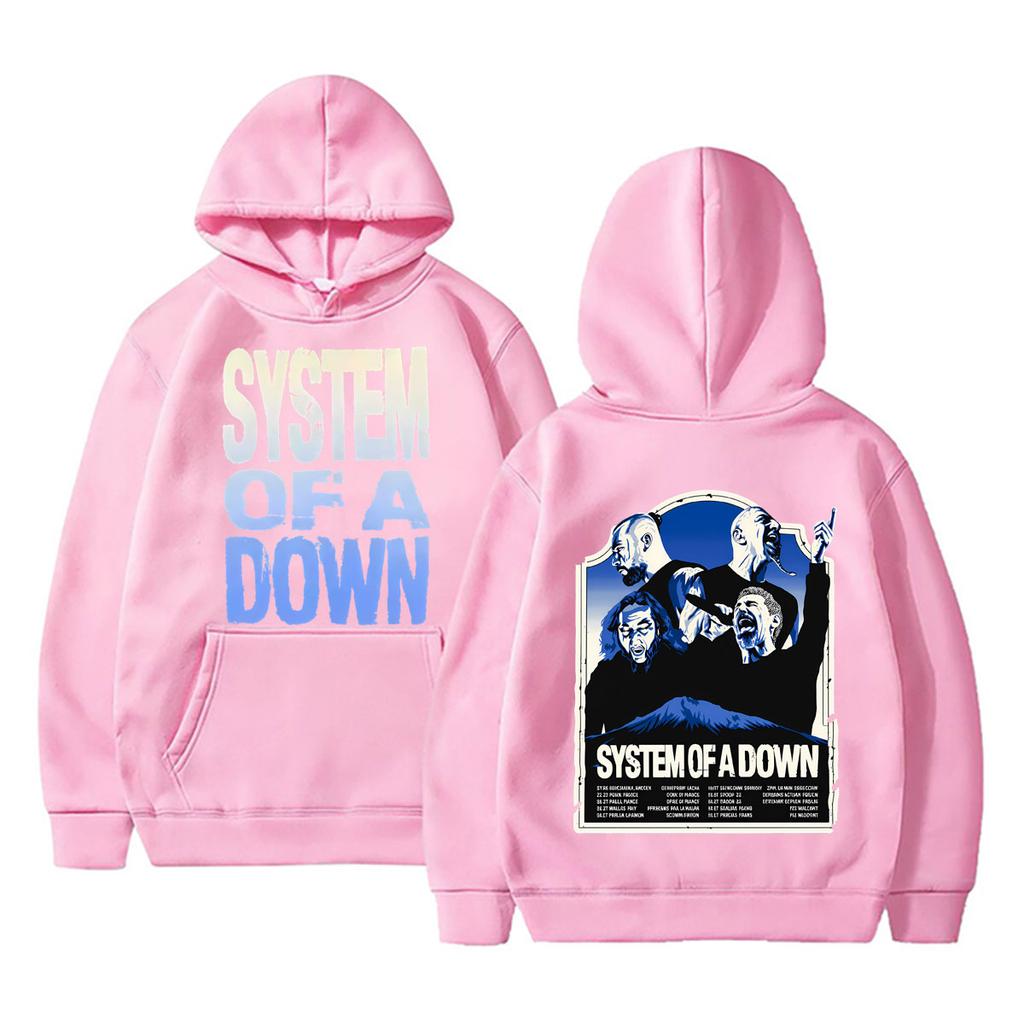 System of A Down Tour 2026 Hoodie Men Women Rock Vintage Oversized Sweatshirt Men's Clothing Fashion Harajuku Pullovers Hoodies