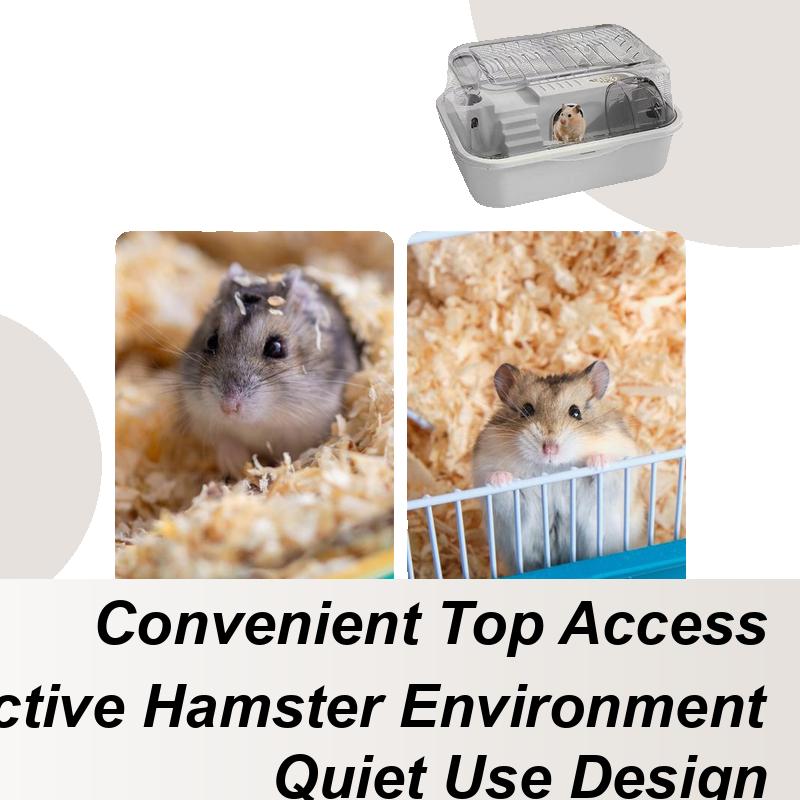 Hamster Cage Hamster Habitat Cage With 2 Tiers Silent Running Wheel Attached Small Animal Habitat For Chinchilla Bunny Gerbil