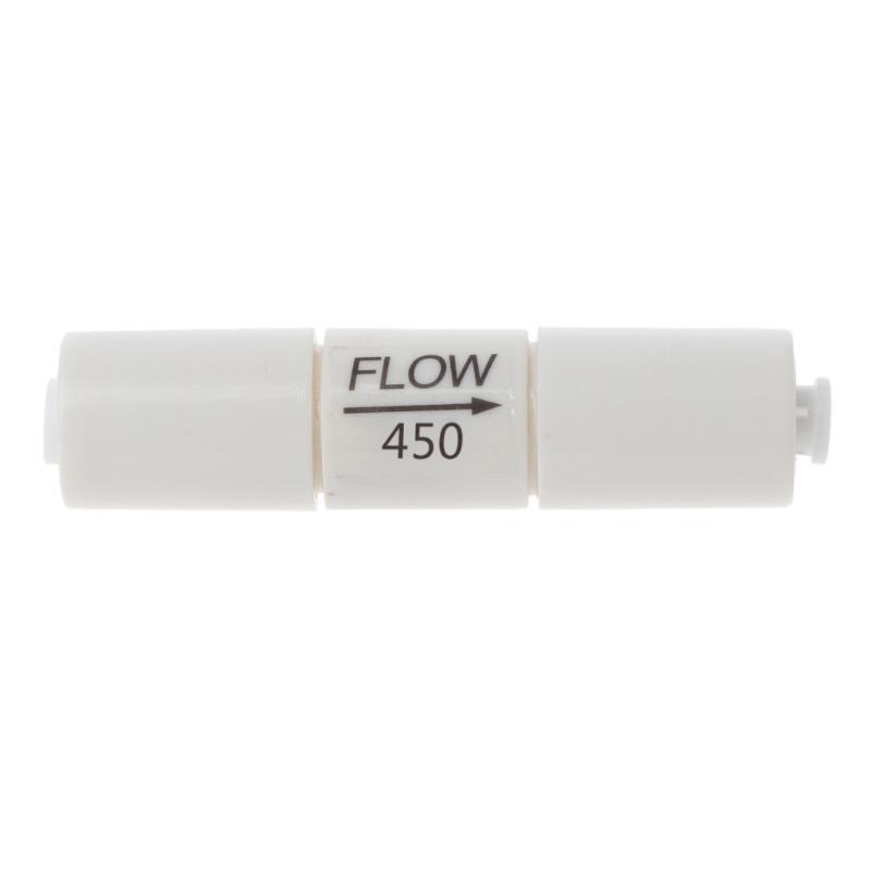 

Water Reverse Osmosis Flow Restrictor with Quick Connect Fitting 1/4 Push to Connect for RO System 300/450/800CC