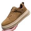 New autumn British retro casual leather platform heightening non-slip sports shoes