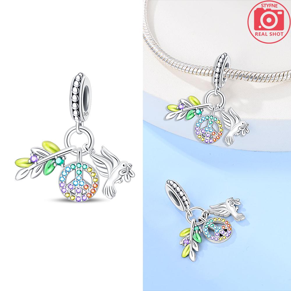 Original Charms Copper Pink High Heels Girl'S Suitcase Airplane Bag Beads Fit Bracelet Delicate Women Diy Holiday Gift