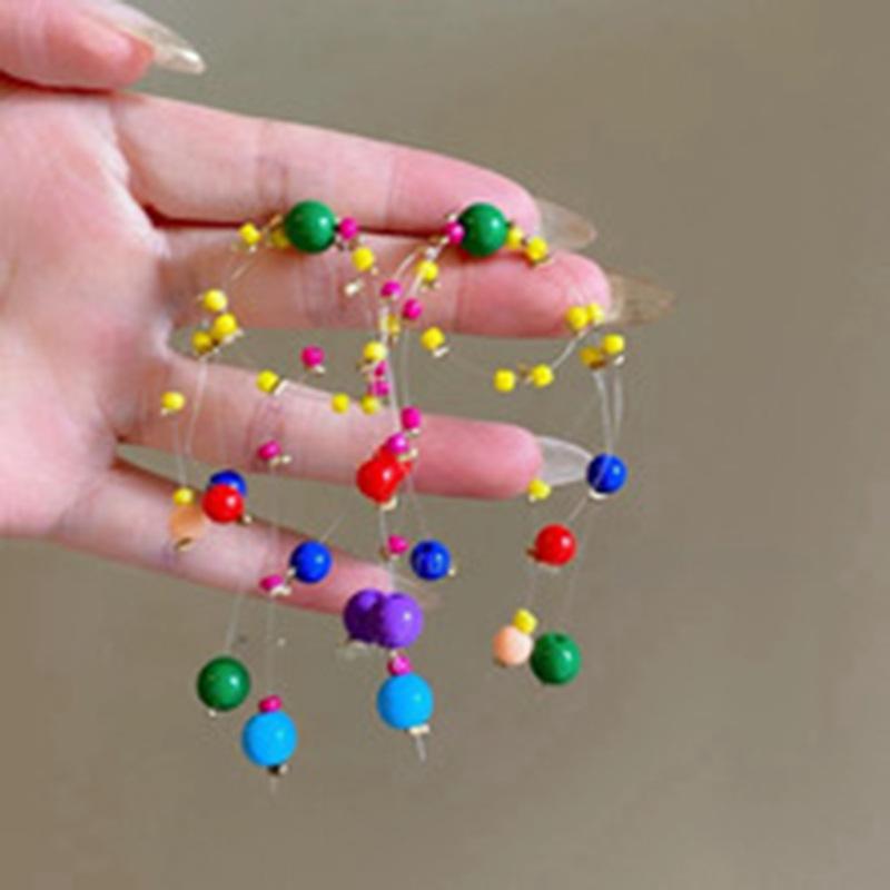 Summer Dopamine Colored Flower Stud Earrings Women's Vacation Atmosphere Versatile Earrings Fashion Smudge Temperament Earrings