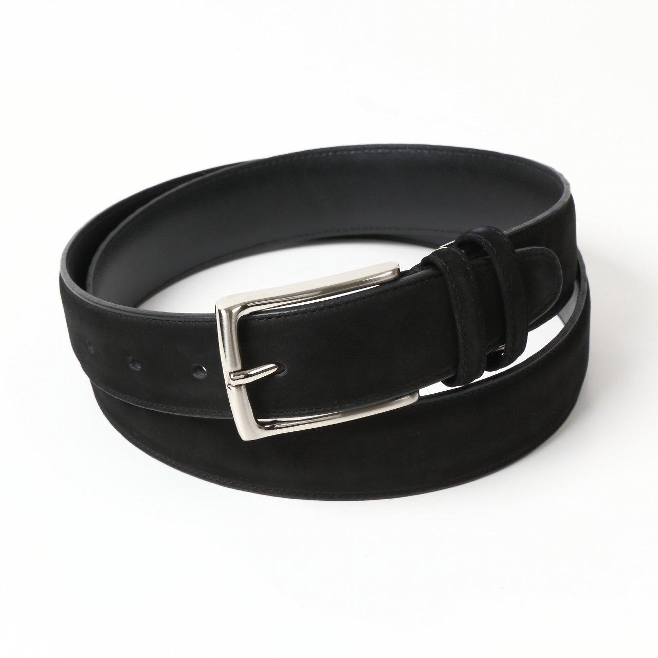 

Genuine Free Size Made in Black [Ogier] Men s Belt, Leather, Cowhide, Suede-like Nubuck, (Adjustable), Japan, KE21228-19-BLACK,