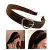 Christmas Headband with Heart Shaped Buckle Hairband Leather Hairband for Girls