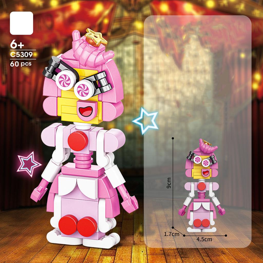 New The Amazing Digital Circus Anime Figures Building Block Horror Game Cartoon Cute Doll Block Model Set Toys for Kids Gifts
