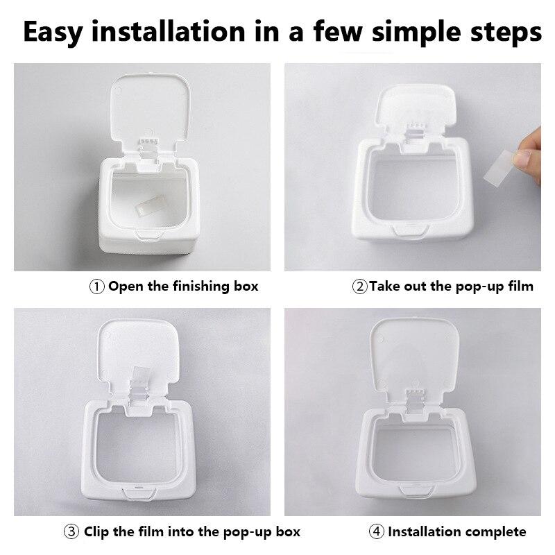 Desktop Mini With Cover Pop-up Window Cotton Swab Storage Box Cosmetic-Cotton Dustproof Student Sundries Plastic Finishing-Box