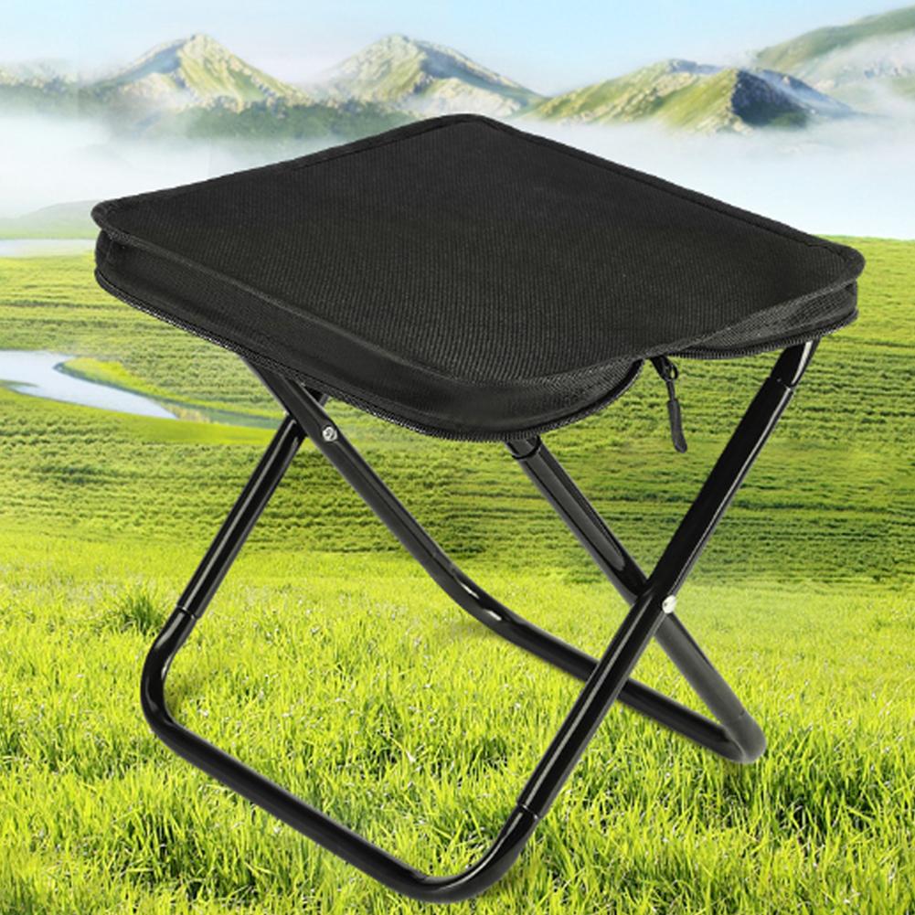 Portable Foldable Camping Stool Fold-up Camping Chair Non-Slip Pad&Carry Bag Fishing Collapsible Chair Seat For Fishing Camping