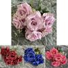 Mazzo di Rose Artificiali con 7 Steli per Decorazione Casa Pianta da Interno Composizione Regalo