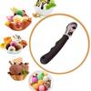 Ice Cream Scoop, Zinc Alloy Icecream Scooper with Non‑slip Rubber Coated Handle, Scoop for Frozen Ice Cream, Fruit, Meatball, Household Kitchen Gadget