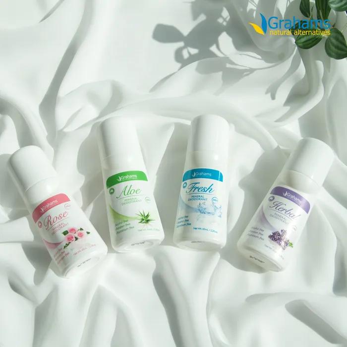 Natural Mineral Deodorant Roll-on 65mL 4 Types