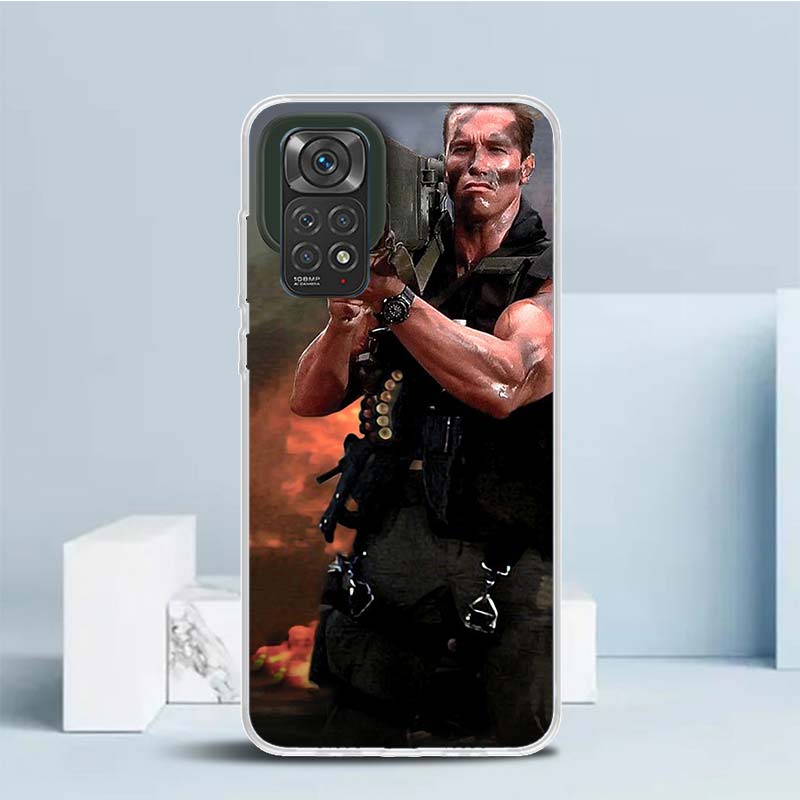

Arnold Schwarzenegger Terminator Soft Cover for Xiaomi Redmi Note 15 14 13 12 Pro Plus Phone Case 14S 11S 11T 11E 10S 10 4G Patt Redmi Note 15 Pro 4G