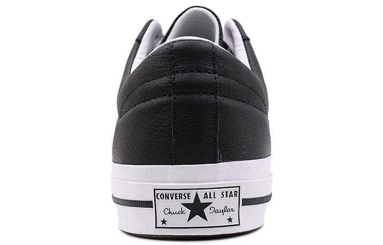 Converse One Star Low Leather Black White 158465C