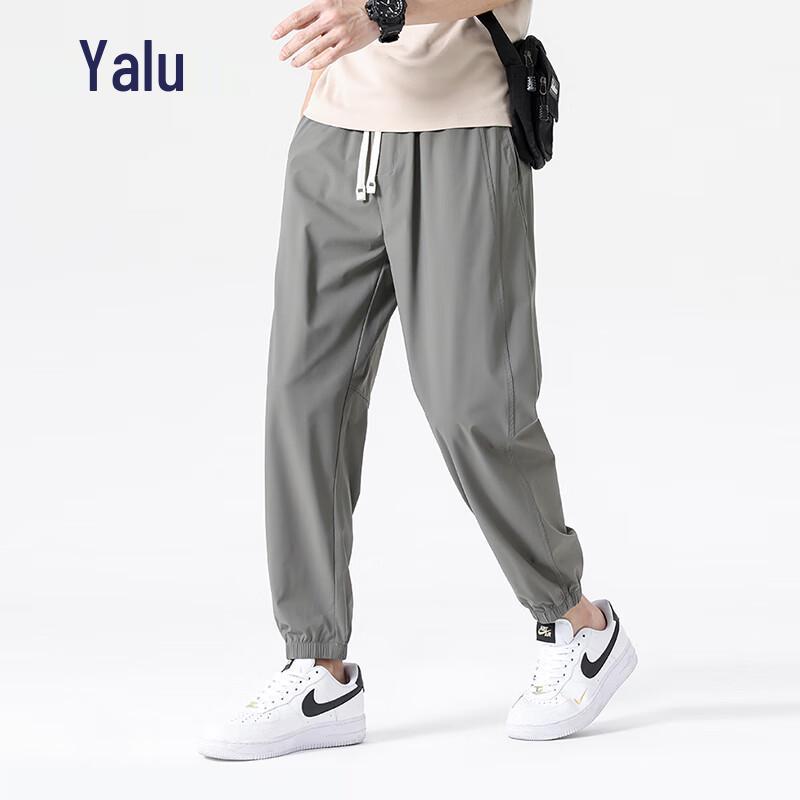 

Ya Lu Men s Ice Silk Breathable Jogger Pants L