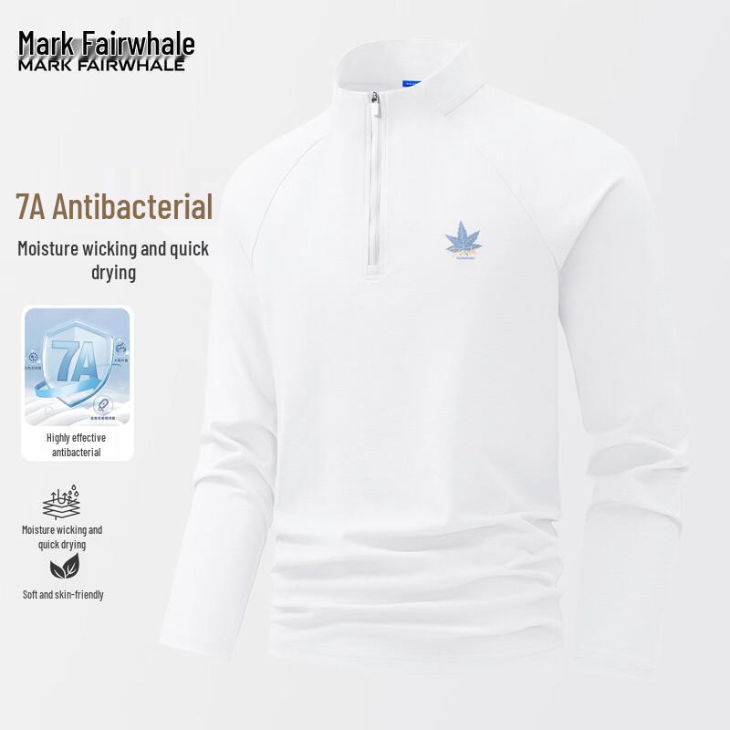 Mark Fairwhale Men s 2025 Quick-Dry Anti-Bacterial Henley Long-Sleeve T-Shirt L