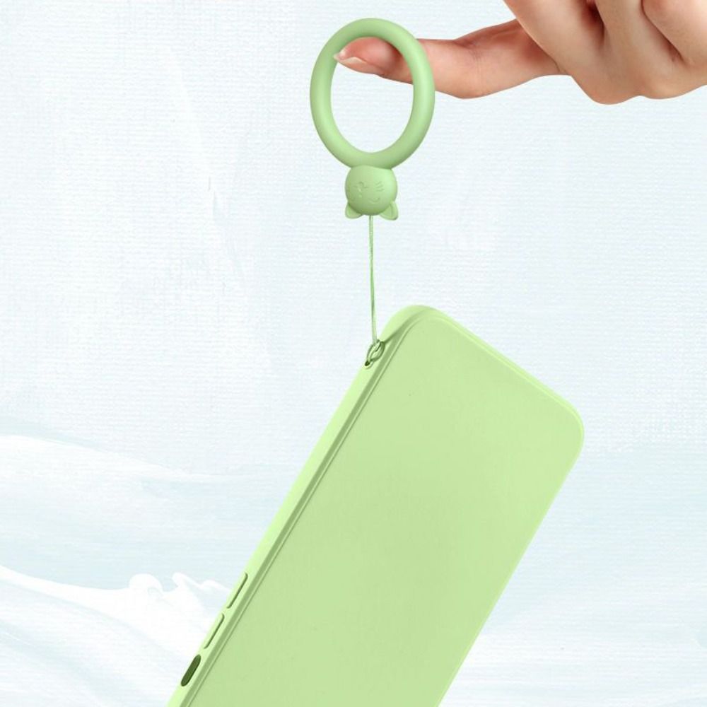 Anti-lost Lanyard Silicone Pendant Ring Silicone Phone Short Lanyard  Mobile Phone Case