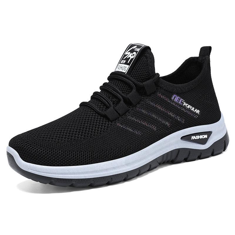 

Shoes Large size fly-woven breathable casual shoes Soft sole Lightweight sports shoes Shallow mouth single shoes 36
