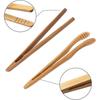 4 pack Bamboo Toaster Tongs - 7 Reusable Wood Cooking Tongs -Ideal Kitchen Utensil For Cheese Bacon Muffin Fruits Bread- Ultra Grip - Eco-friendly (Ye