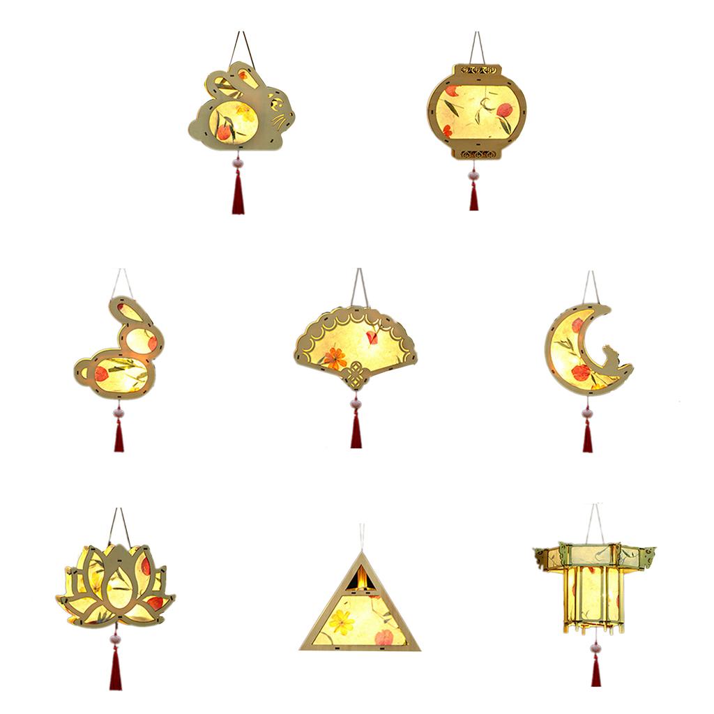 DIY Chinese Lanterns Paper Lamp Lanterns Decoration Flower Glowing Lanterns Festival Party Decoration Lamp