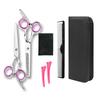 1 Set Hair Cutting Scissor Kit with Case Professional Salon Barber Stainless Steel Hairdressing Thinning Shears Comb Hair Clips Cleaning Cloth Set