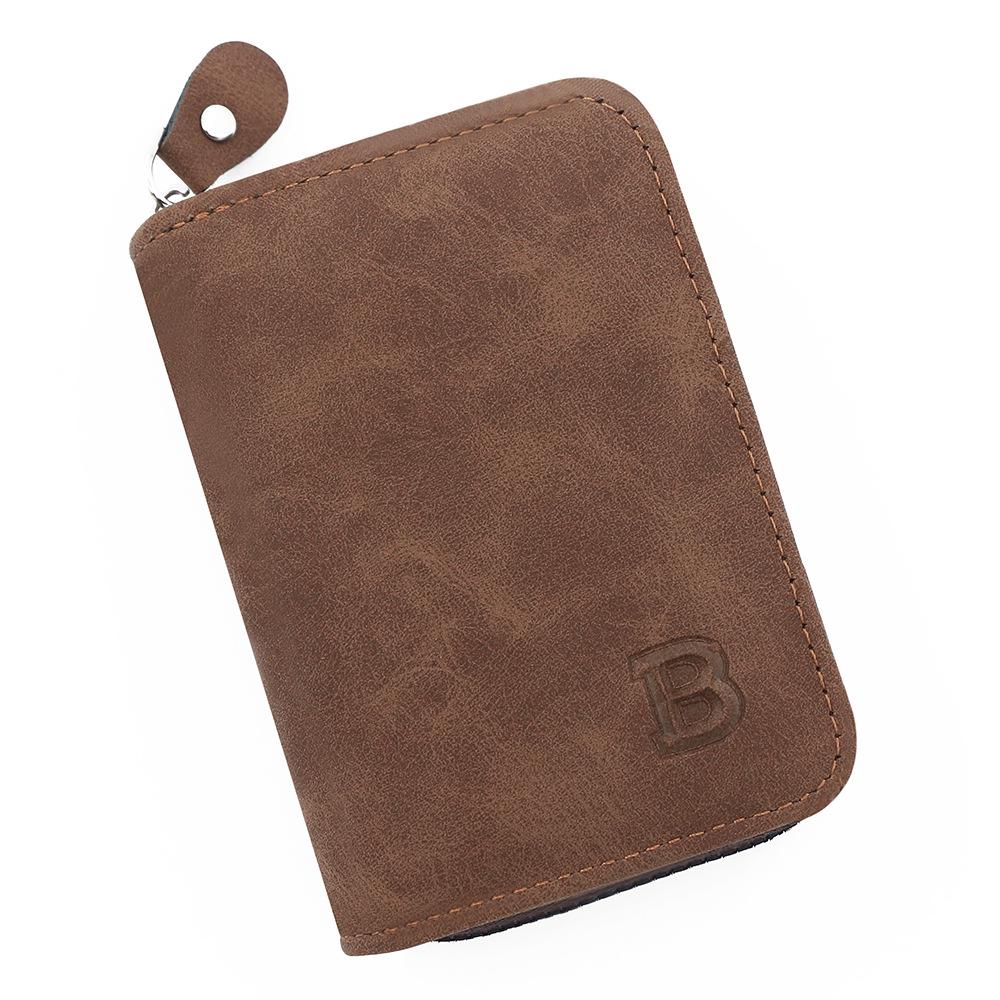 Men's Vintage B-Embossed Accordion Card Holder with Large Capacity and Coin Purse