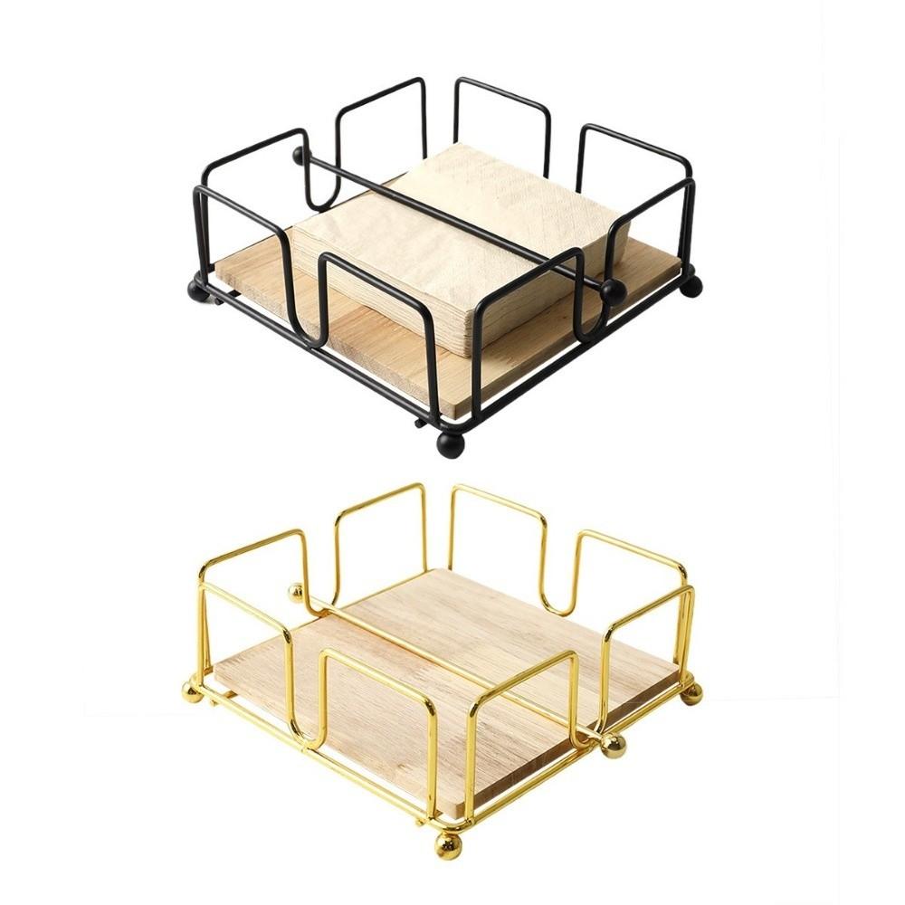 Square Design Paper Napkin Organizer with Wooden Base Tissue Organizer Napkin Holder  Dining Room