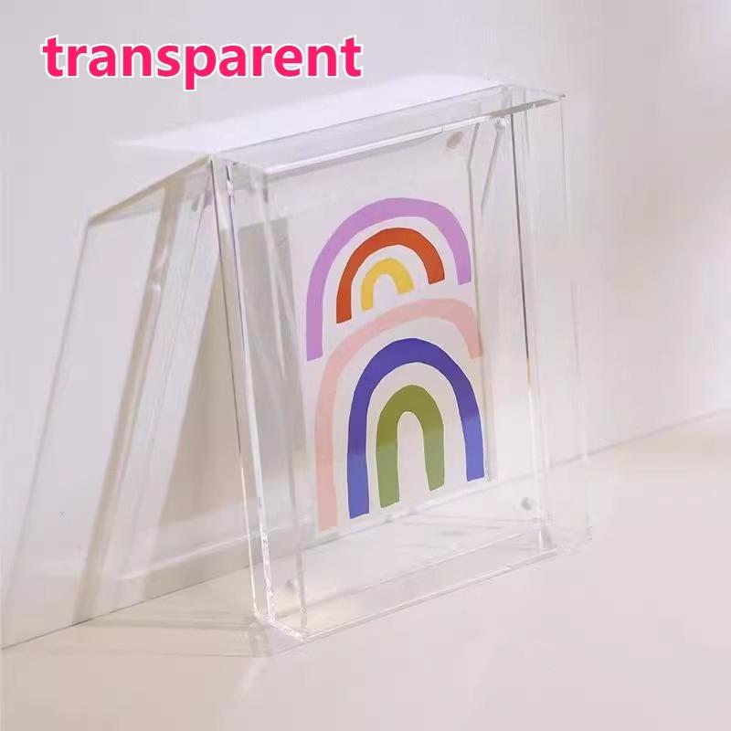 Colorful Acrylic Photo Frame Table Wall Hanging Ins Transparent Acrylic Picture Frame Poster Display Stand Home Ornaments Decor