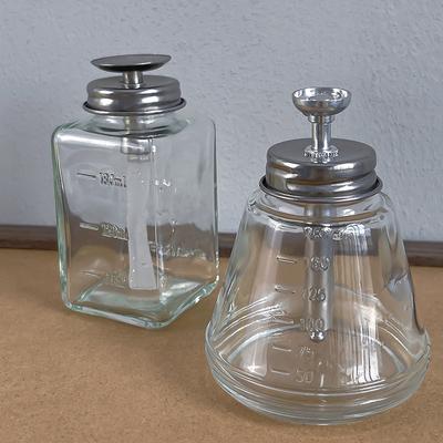 180ml Push-Down Glas Leerer Pumpspender Für Nagellack Alkohol Make-upentferner Klare Nachfüllbare Flasche Flüssigreiniger Lagerung