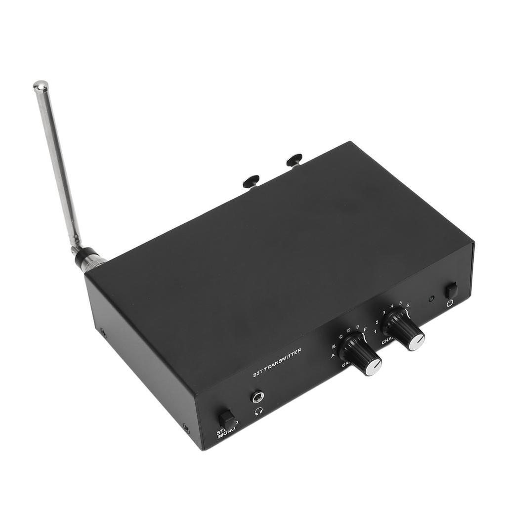 Wireless Monitor System 526MHz to 535MHz Stereo Ear Monitor Transmitter Receiver for Live Streaming