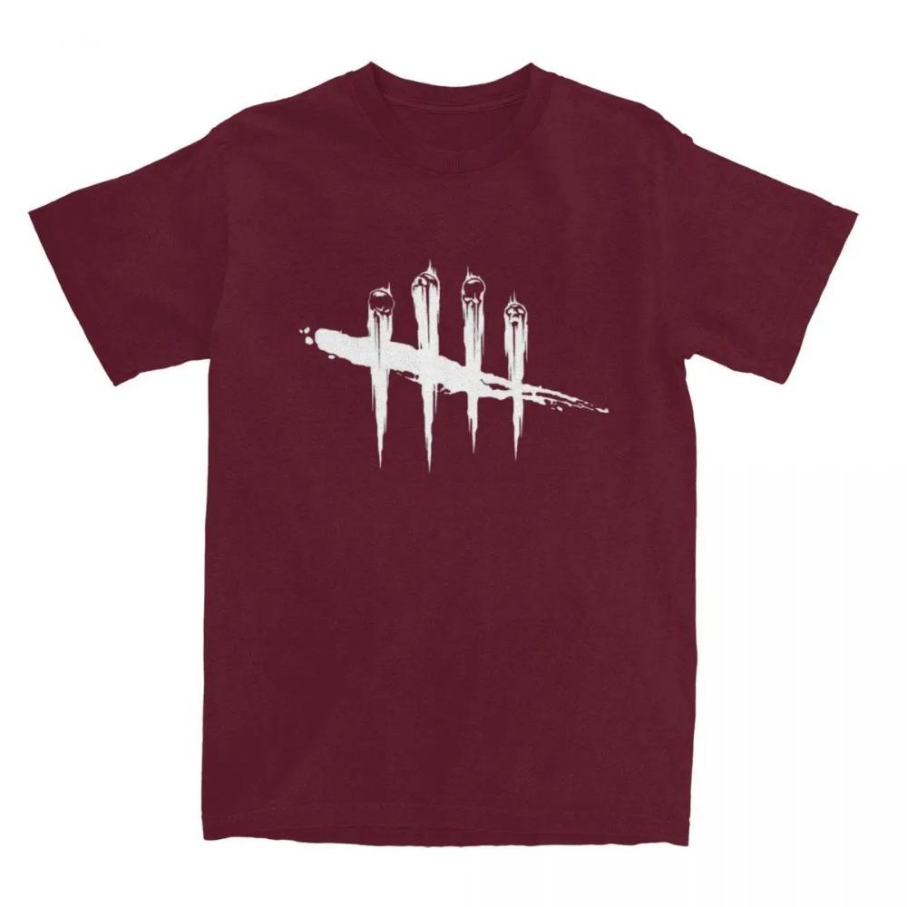 

Веселая футболка из чистого хлопка с короткими рукавами, в стиле хип-хоп, с персонализированным логотипом и популярным логотипом Y2K Daylight 4XL кларет