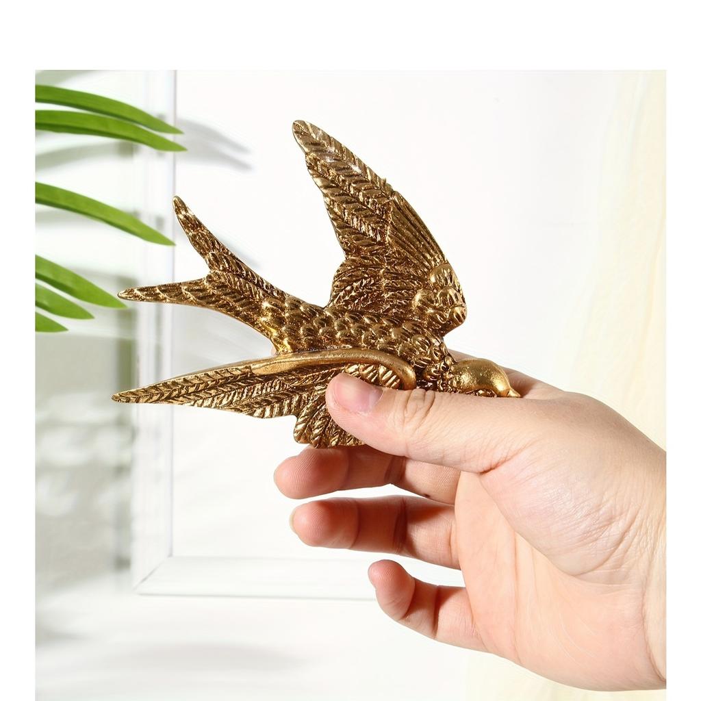 1PC Golden Bird Swallow wall decoration, resin handicrafts, living room background wall decoration, interior home decoration