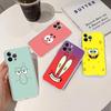 Cute SpongeBob Dolls Phone Case for iPhone 17 16 15 14 13 12 11 Pro Max Plus Soft Cover Personalized DIY