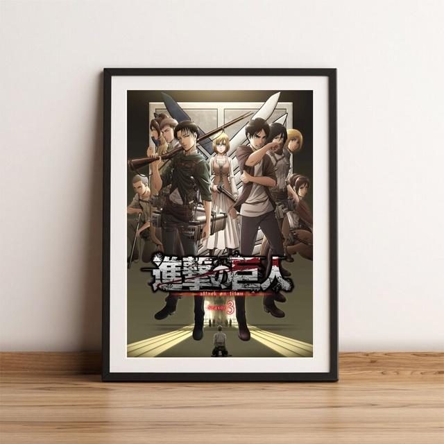 Plagát Attack Titan Japonský anime olejomaľba Komiksové umenie tlačený obrázok s vysokým rozlíšením