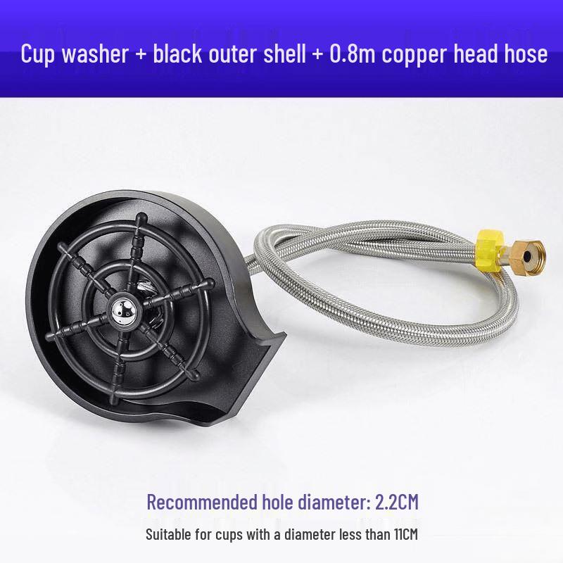 High-Pressure Automatic Cup Rinser with Black Casing