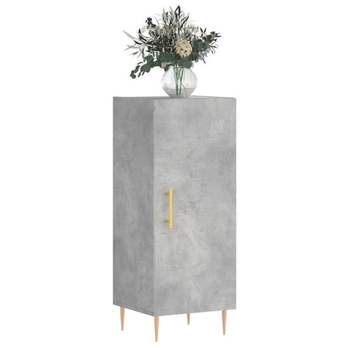 VidaXL Buffet Gris béton 34,5x34x90 cm Bois d'ingénierie 828528