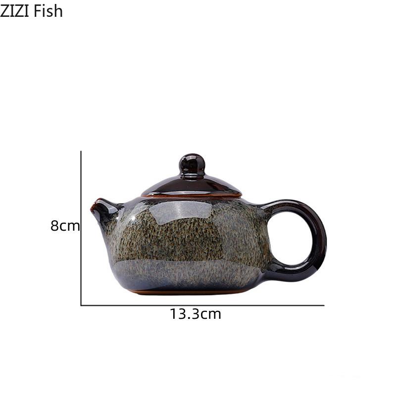 BRKiln Turned Teapot Creative Home Filter Teapot Office Reception Ceramic Kung Fu Teapot Chinese Tea Ceremony AccessoriesEY
