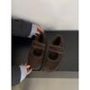 Mary Jane Mao Mao shoes shoes 2025 autumn and winter velvet gray single shoes platform Birkenstocks
