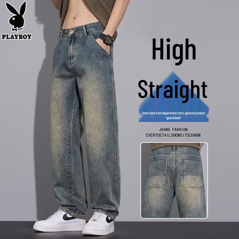 PLAYBOY Men s Loose-Fit Distressed Straight Jeans 38