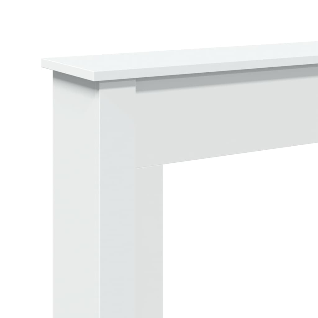 Vidaxl Fireplace Surround, White, 75X20X87.5 Cm, Wood-Based Material