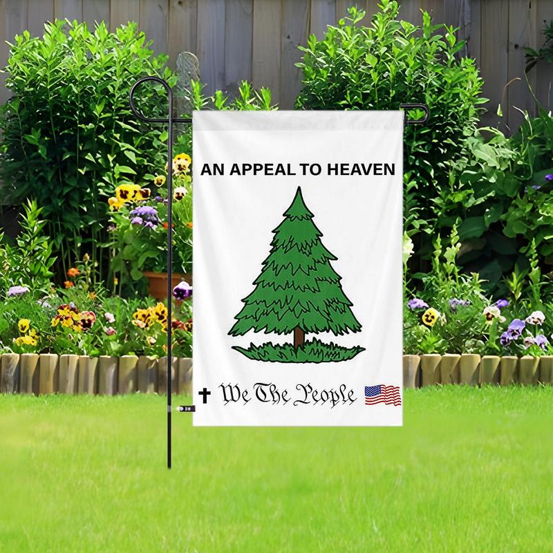 

Patriotic Yard Flags Pine Tree Welcome Spring Flag 12x18 Inch Vivid Color Double Sided Signs & Signals For Yard Lawn Porch белый