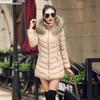 2025 Winter Cotton Jacket, New Cotton Jacket, Women's, Medium To Long, Slim Fit Cotton Jacket, Big Wool Collar, Down Cotton Jacket, Women's Coat
