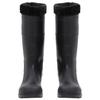 VidaXL Black Rain Boots Size 38-46 PVC