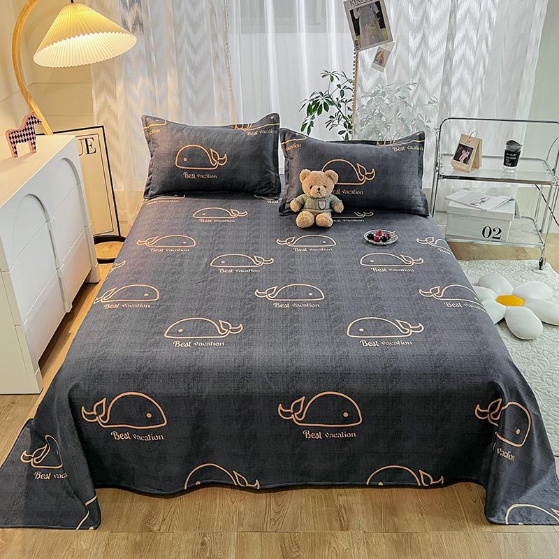 Niedliches Milchkuh Spannbettlaken Einzelbett King Cartoon Bauernhoftier Bettlaken Set für Mädchen Teenagerzimmer Dekor Kawaii Bettbezug mit 2 Kissenbezügen