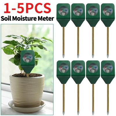 1-5PCS Soil Moisture Meter Plant Watering Test Soil Humidity Detector Hygrometer Temperature Meter Flower Potted Soil Analyzer