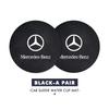 2pcs Car Coasters Anti-Slip Pad Cup Holder Mat Accessories For Mercedes Benz AMG A C E S G Class W201 W210 W108 W204 W205 W203 LU3