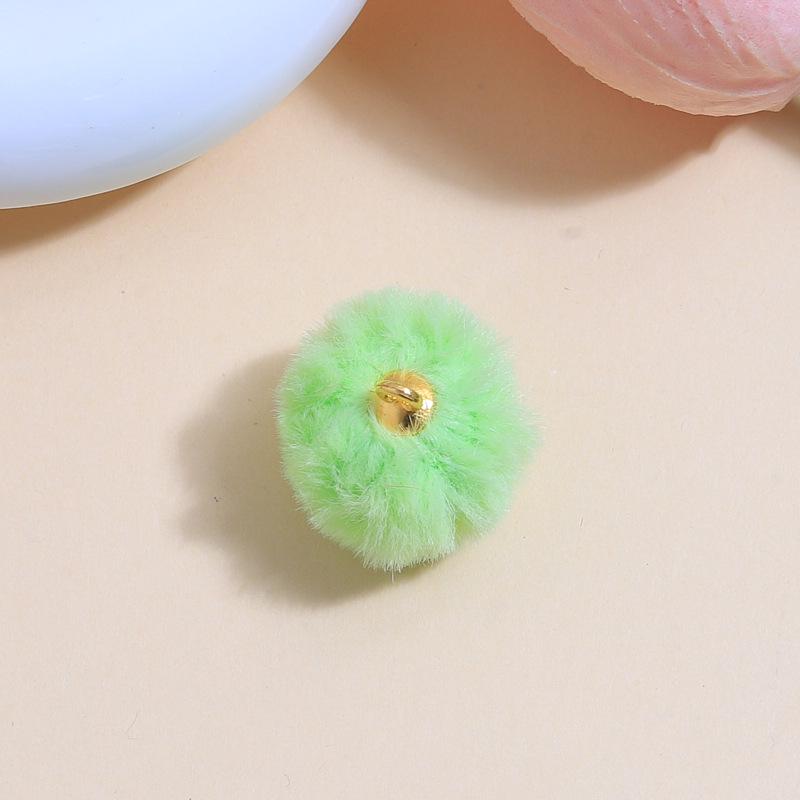 Handmade Colorful Pom-Pom Pendant for DIY Jewelry & Creative Keychain Accessories