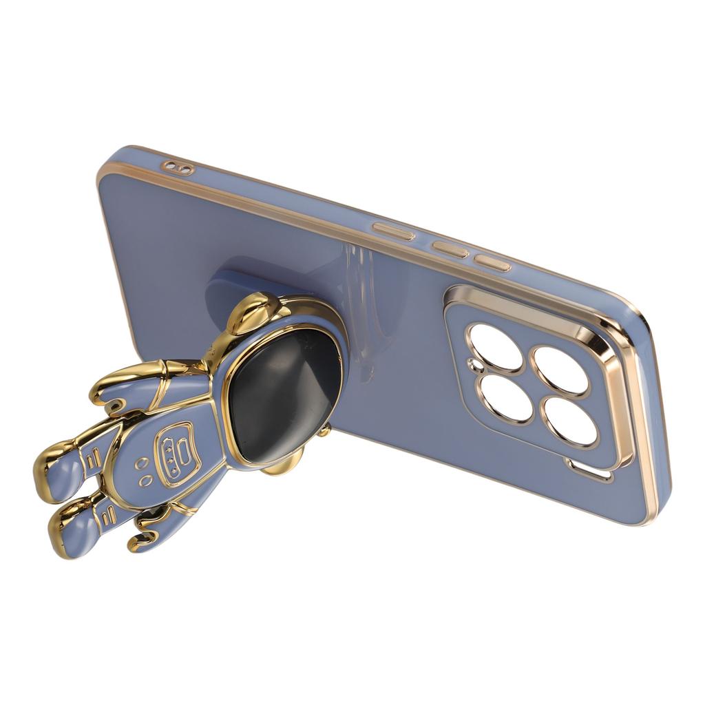 For Xiaomi 15 Case Electroplating Soft TPU Phone Cover with Astronaut Hidden Kickstand