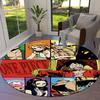 Anime One Piece Round Area Rug Carpet Rug For Living Room Bedroom Sofa Playroom Decor Nonslip Floor Mat
