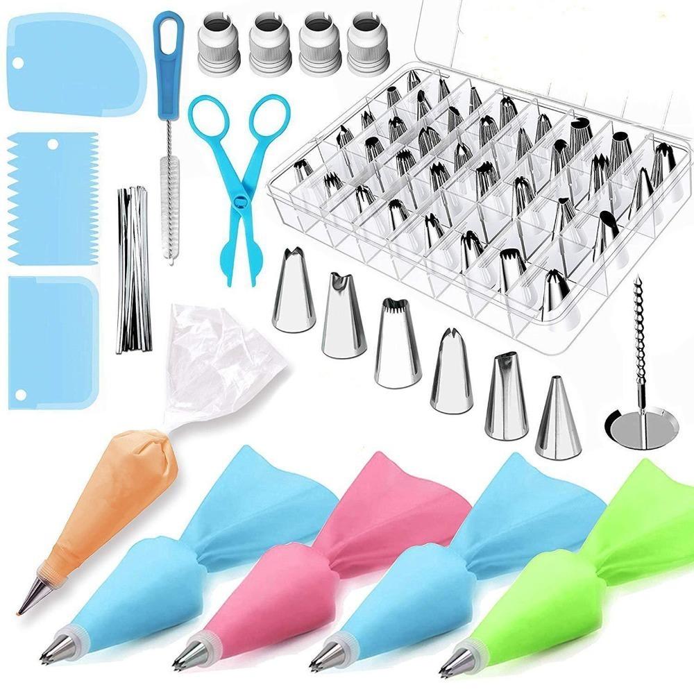 72PCS PP Cake Decorating Kit EVA Piping Bag Set Frosting Piping Kit  Cupcake Cookie Decorating
